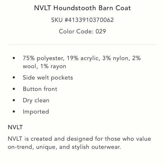 ✨ Anthropologie Houndstooth Barn Coat Sz M - Picture 10 of 10